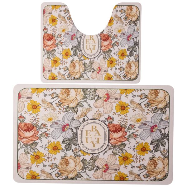 Набір килимків для ванни Flowers 2 штуки 80*50 см/50*40 см діатомітових Yiwu HP-42-174