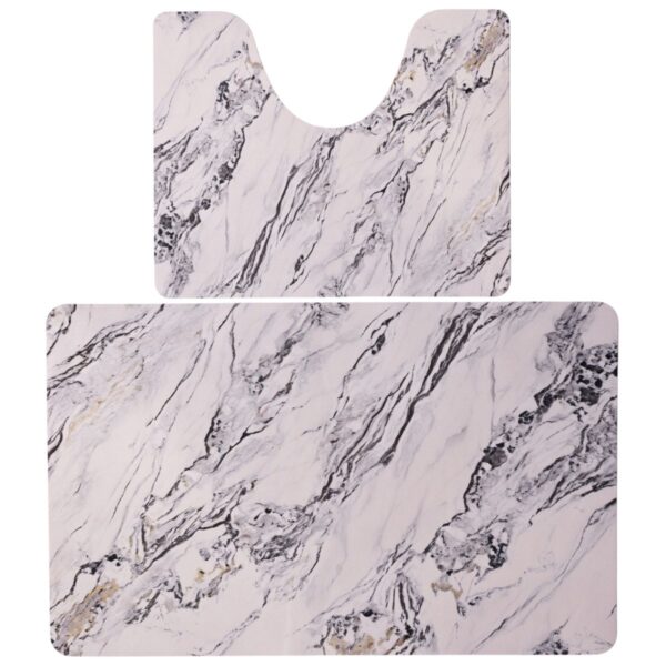Набір килимків для ванної та туалету White Marble 50*80/40*50 см Yiwu HP-42-181