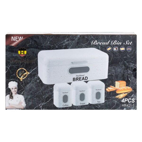 hp33533b_1.jpg Хлібниця чорна з банками для зберігання сипучих продуктів, набір із 4 штук, 1 літр HP33533B