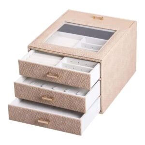 hp516gr_1.jpg Скринька для прикрас з еко шкіри 3 яруси органайзер для ювелірних виробів HP-5-16CR