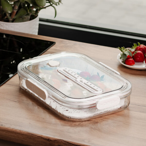 konteyner_dlya_edy_plastikovyy_32_5h22_5h6_s_indikatorom_daty_i_regulirovkoy_vlazhnosti_pishchevoy_konteyner_belyy_1.jpg Контейнер для їжі пластиковий 32.5х22.5х6 см Білий HP-27-6