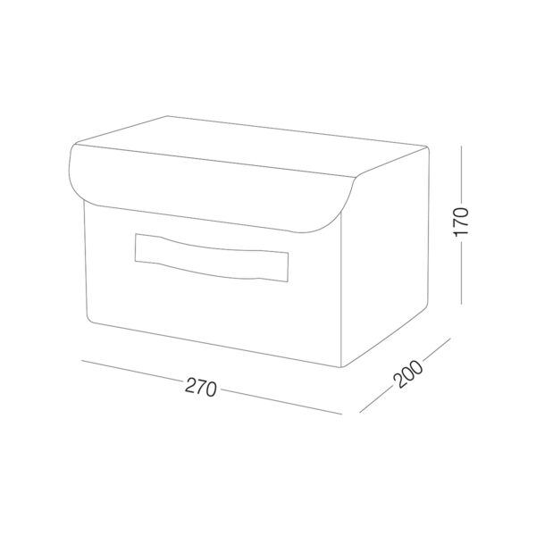 Ящик для зберігання з кришкою S, 270×200×170 мм