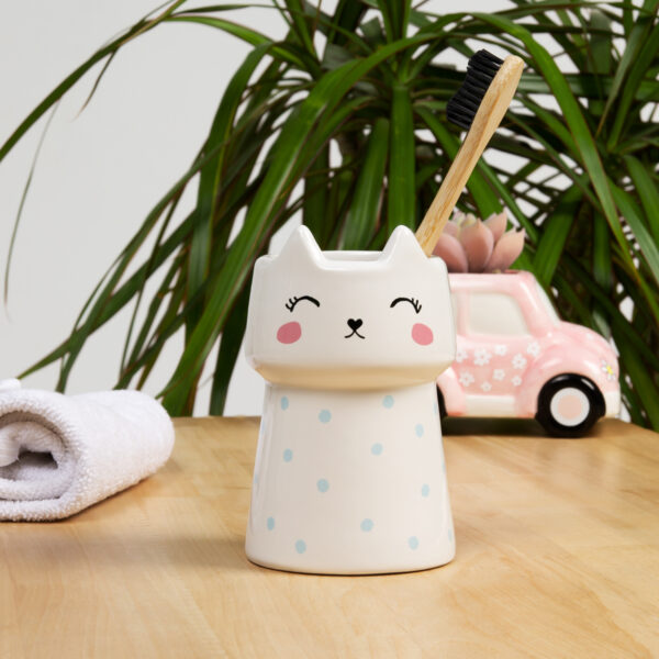 kwhtnzwkgg4xvucvtolmckqjgvpa1w9eqwnub7vl.jpg Підставка для зубних щіток та пасти CUTE CAT 250 мл