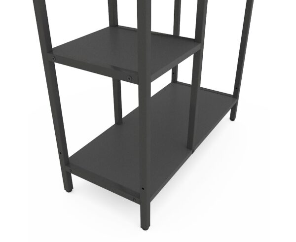 LOFT_rack_1780х700х300_detail1_9005_2_t44u-sl Стелаж Лофт Каскад 1090х700х300 мм, 35 кг/полицю, 5 полиць, ЛДСП, антрацит-антрацит