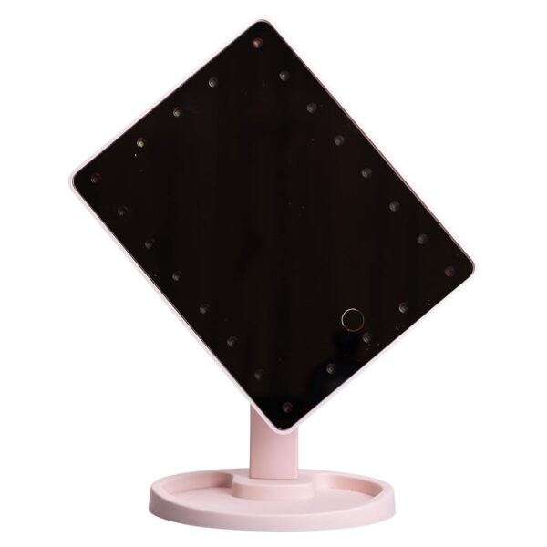 nastolnoe_zerkalo_s_podsvetkoy_22_led_dlya_makiyazha_21h16_sm_pryamougolnoe_na_nozhke_usb_rozovoe_4.jpg Настільне дзеркало з підсвічуванням 22 LED для макіяжу 21х16 см прямокутне на ніжці USB Рожеве HP-10-4AP