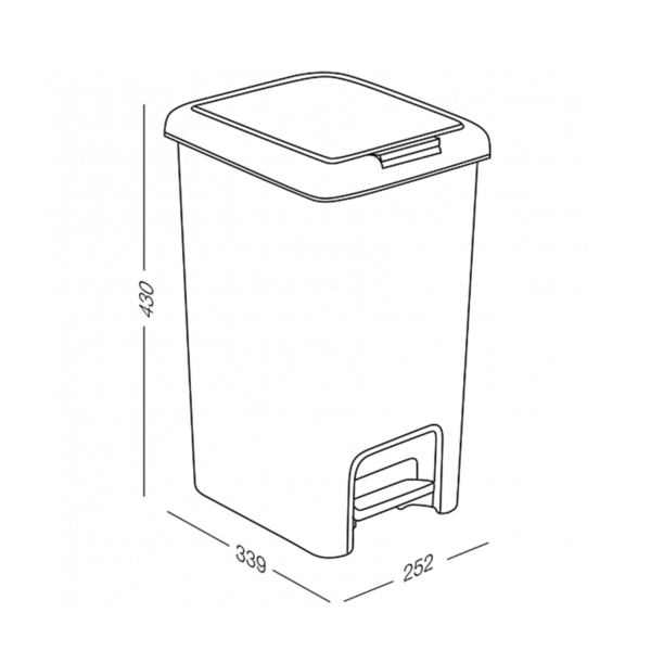nrhylajplippxcvhfgtzjeu7h0ytqhe5ups1yklh.png Відро для сміття з кришкою та педаллю 20L
