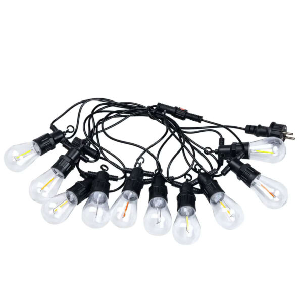 s14ml-1.jpg Гірлянда вулична у стилі ретро світлодіодна мультиколор S14 на 10 LED ламп завдовжки 5 метрів S14ML