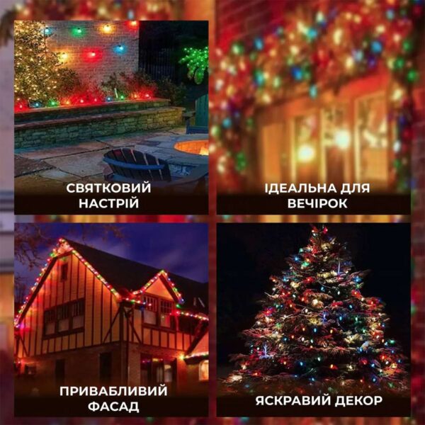 s14ml-728129.jpg Гірлянда вулична у стилі ретро світлодіодна мультиколор S14 на 10 LED ламп завдовжки 5 метрів S14ML
