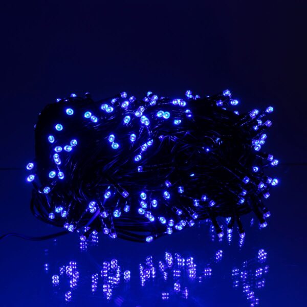 sb300l30mbbl2.jpg Новорічна гірлянда вулична 30 м 300 LED з сонячною батареєю чорний провід Синій SB300L30MBBL