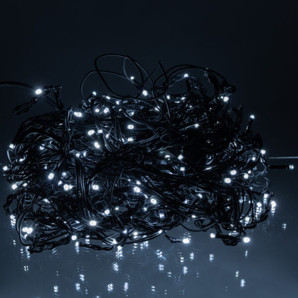 Вулична гірлянда Бахрома 20 м 335 LED гірлянда штора чорний провід Білий 20MBW