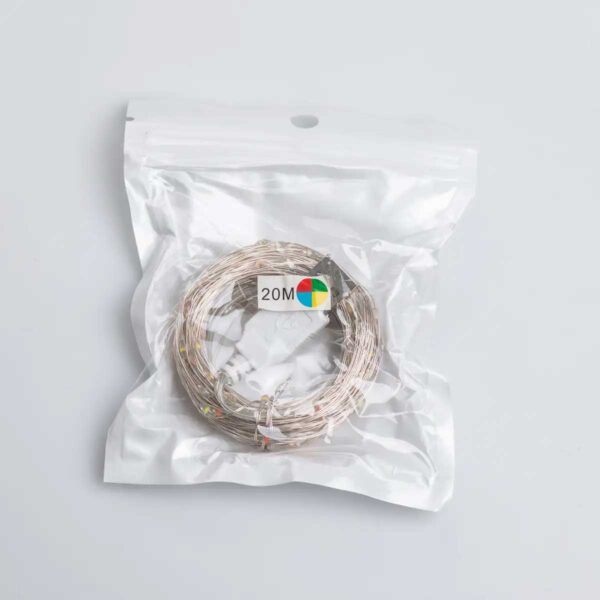 usb200l20mwml-3.jpg Гірлянда роса 20 метрів USB на 200 led світлодіодів крапля 20 метрів білий дріт мультиколор USB200L20MWML