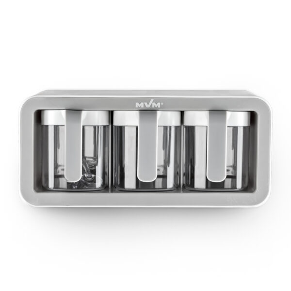 v7divqtcb22qzm95ea14oak1magix79zsdvz5aec.jpg Полиця з 3-ма ємностями для зберігання клейка KP-12 WHITE/GRAY