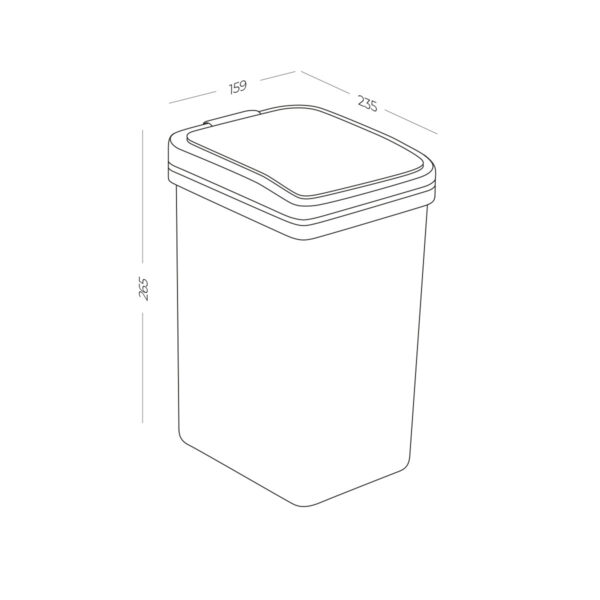 Відро для сміття з кришкою 6L