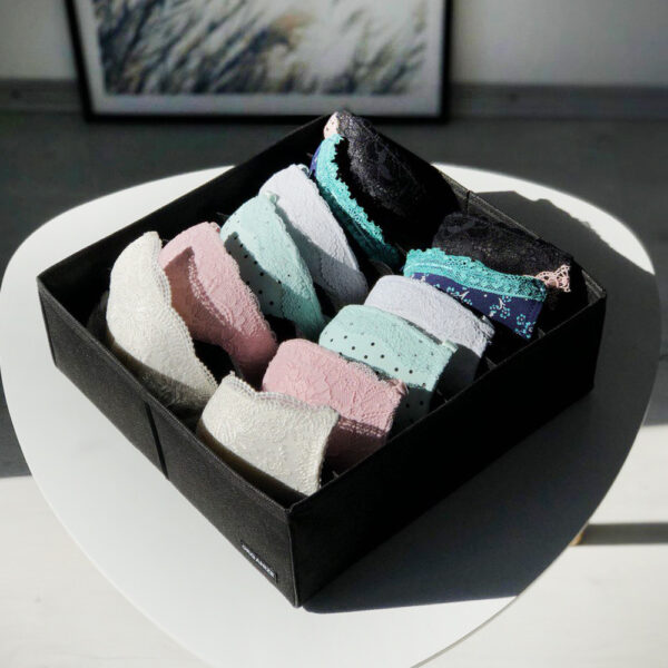 Коробочка для бюстгальтерів 30х30х10 см ORGANIZE (чорний)