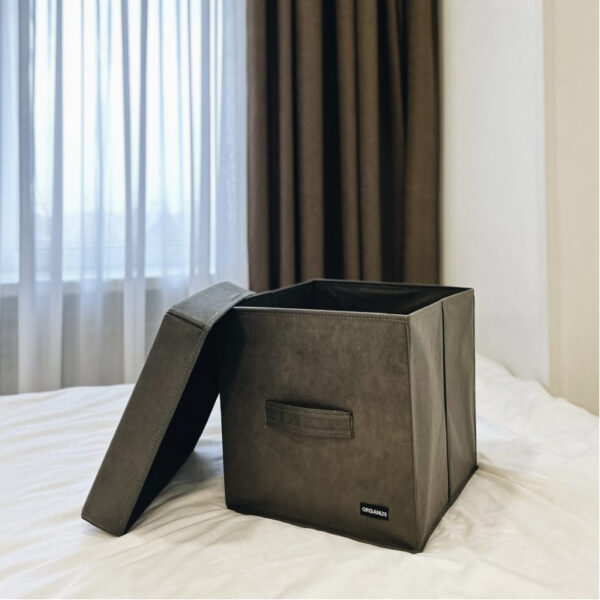 4709226591_yaschik-s-kryshkoj.jpg Ящик з кришкою 30x30x30 см ORGANIZE (сірий)