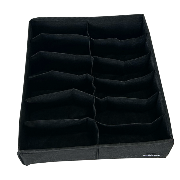 4749506500_dvojnoj-organajzer-organize.png Подвійний органайзер для білизни 30х30х10 см ORGANIZE (чорний)