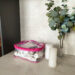 Прозора силіконова косметичка L 26×19×13 см ORGANIZE (рожева)