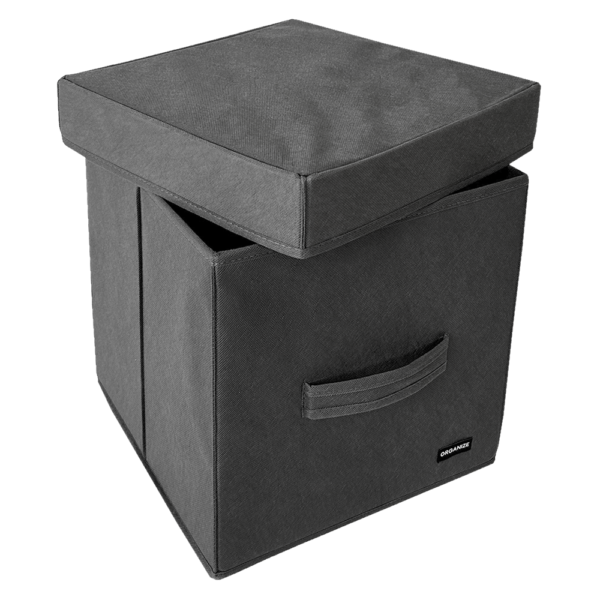4911366240_yaschik-s-kryshkoj.png Ящик з кришкою 30x30x30 см ORGANIZE (сірий)
