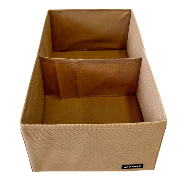 4956874167_yaschik-dlya-hraneniya.png Ящик для зберігання на два відділення ORGANIZE (бежевий)