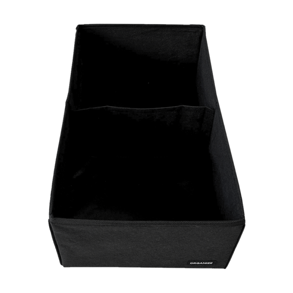 Короб для вертикального зберігання з перегородкою ORGANIZE (чорний)