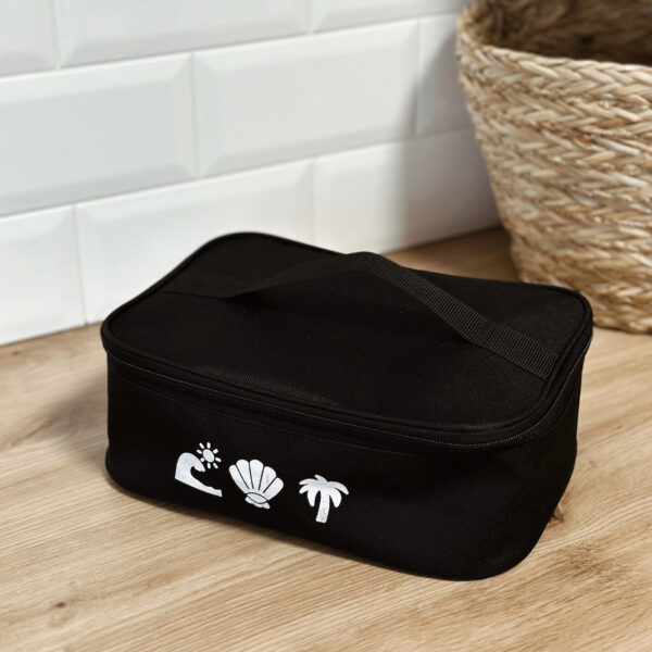 Велика дорожня косметичка 27×19×10 см ORGANIZE (чорна)