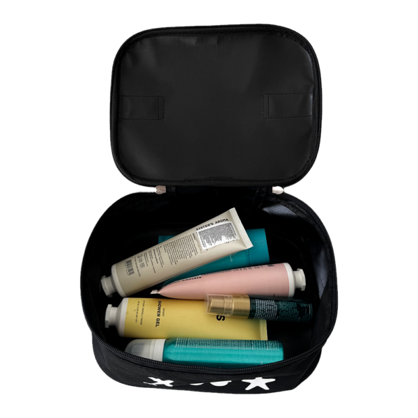 Велика дорожня косметичка 27×19×10 см ORGANIZE (чорна)