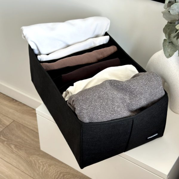 6279050473_yaschik-organize-dlya.png Ящик для зберігання на 8 комірок 40×25×16 см ORGANIZE (чорний)