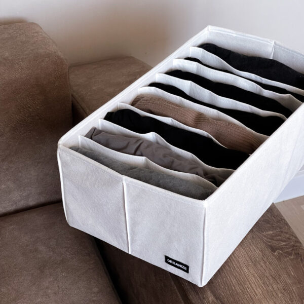 6291622396_yaschik-organize-dlya.jpg Ящик для зберігання на 8 комірок 40×25×16 см ORGANIZE (білий)