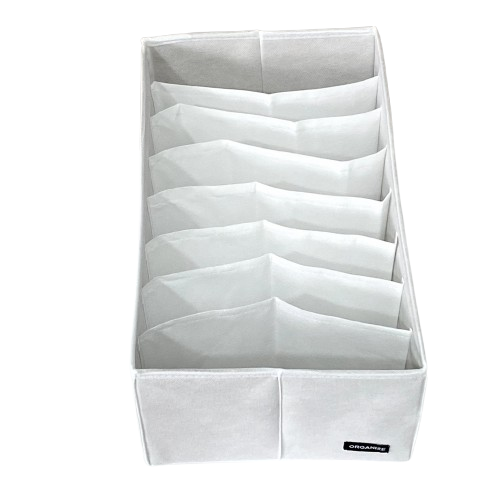 6313240428_yaschik-organize-dlya.png Ящик для зберігання на 8 комірок 40×25×16 см ORGANIZE (білий)