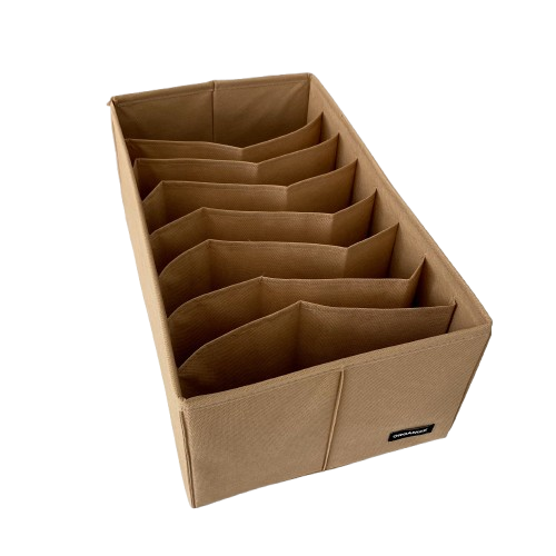 6327677843_yaschik-organize-dlya.png Ящик для зберігання на 8 комірок 40×25×16 см ORGANIZE (бежевий)