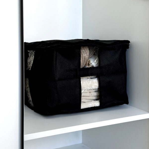 Містка сумка для зберігання речей XM - 35x35x25 см ORGANIZE (чорний)