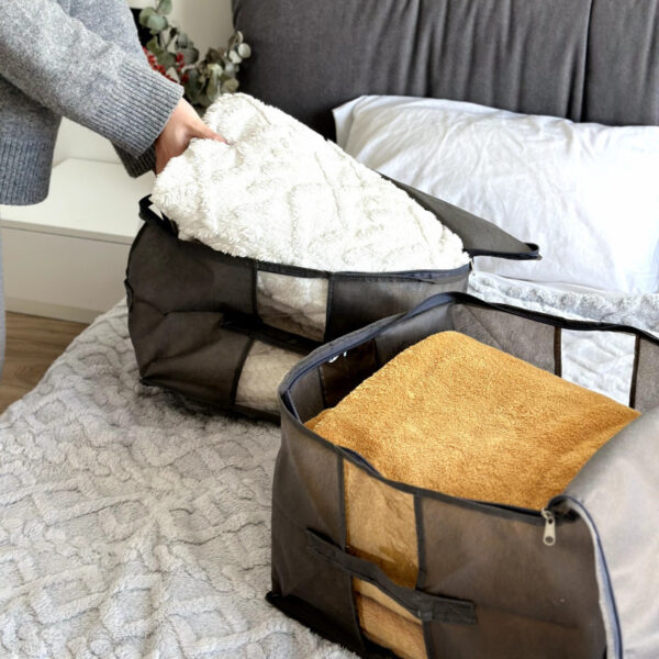 Містка сумка для зберігання речей XM - 35x35x25 см ORGANIZE (сірий)