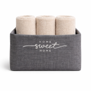 7062206503_korzinka-organize-iz.png Кошик з тканини оксфорд для зберігання речей "SWEET HOME" розміру S ORGANIZE (сірий)