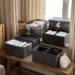 7089717087_nabor-sumok-i.png Набір сумок і коробочок для зберігання речей ORGANIZE (сірий)