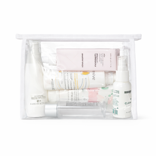 Силіконова трапецієподібна косметичка M 23×14×5 см ORGANIZE (біла)
