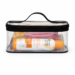 Прозора силіконова косметичка L 26×19×13 см ORGANIZE (чорна)