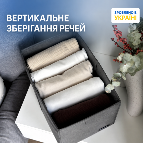 Кофр для зберігання речей українського виробництва M ORGANIZE (сірий)