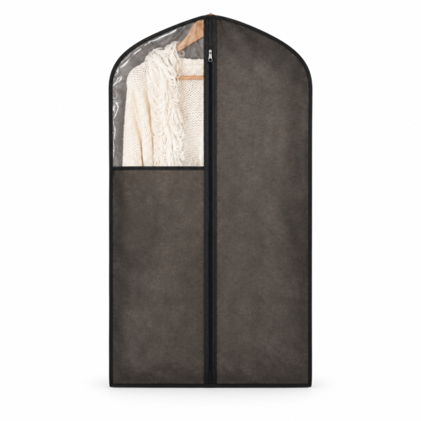 7728808249_chehol-organize-flizelinovyj.png Чохол флізеліновий для одягу з прозорою вставкою завдовжки 90 см ORGANIZE (сірий)
