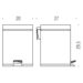 8809a3c8a0-2_resize_1200x1200.jpeg Відро для сміття "Colombo Design" Black & White, 200×260×275 мм
